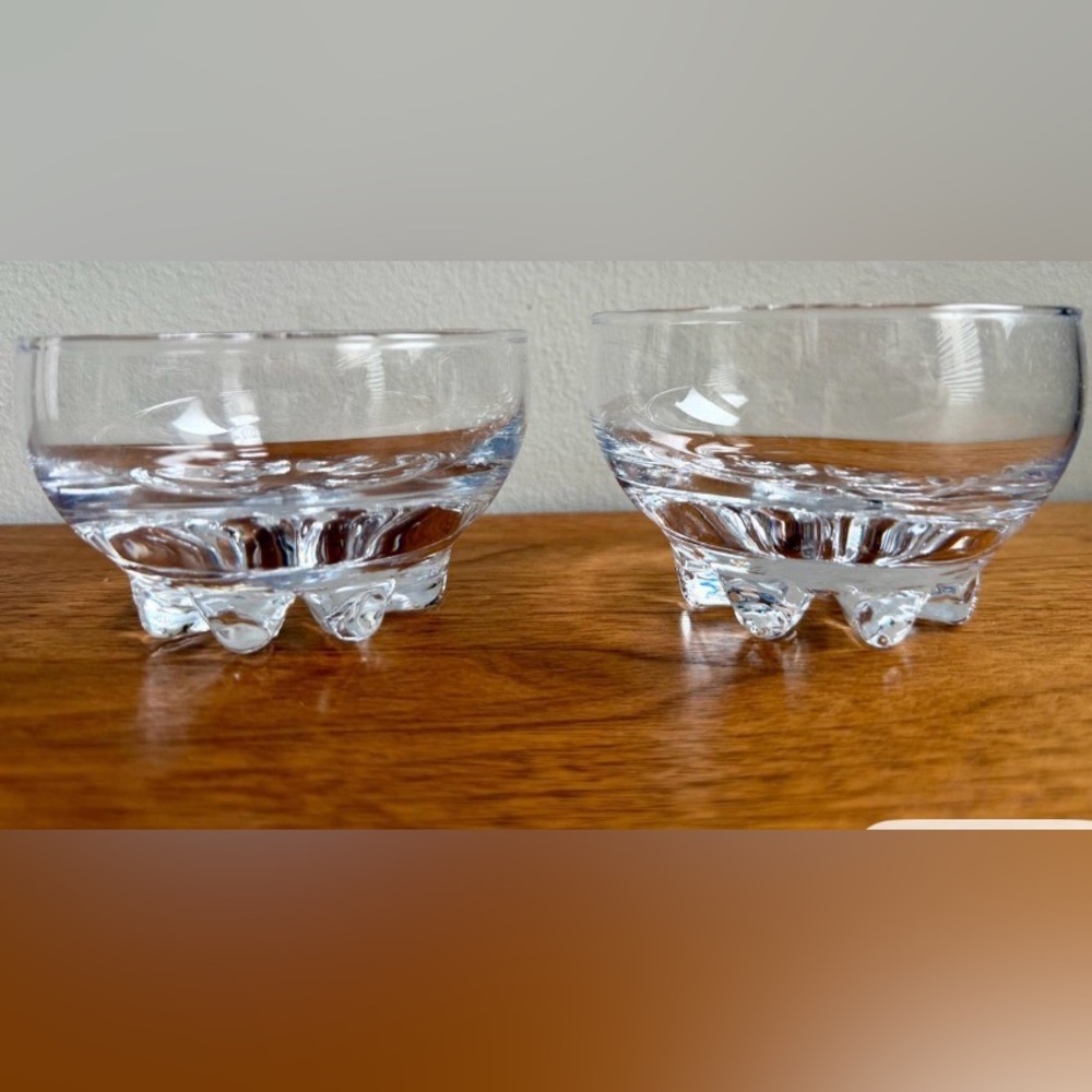 Vintage Bormioli Rocco "Galassia" Footed Snack or dessert bowls set of 4